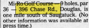Mi-Ro Motel and Golf Course - May 18 1989 Article